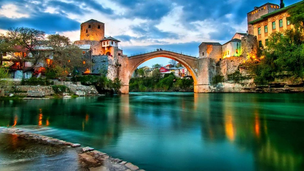 Mostar City, old bridge, Bosnia and Herzegovina